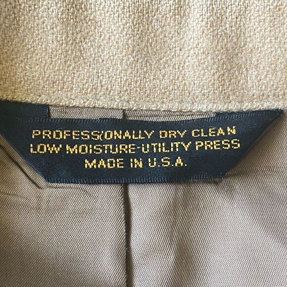 Botany 500 Five Hundred Made in USA 100% Fine Camel Hair Mens Blazer Jacket 44 - Picture 6 of 9